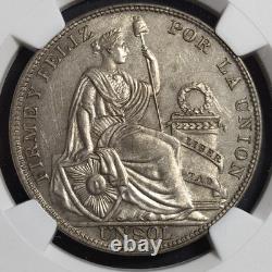Peru 1 Un Sol Keydate 1933 NGC AU 58 Very Nice Almost MS