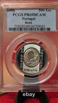 Portugal 1996 Bank Seal silver coin 500 escudos PCGS graded PR69
