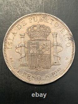 Puerto Rico Peso 1895 PGV KM# 24