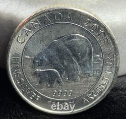 QE II SILVER COIN, CANADIAN 8 DOLLARS, 1.5oz. 9999 SILVER, 2015, NICE