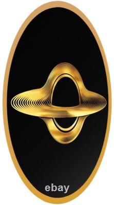 RARE (100pcs) BLACK HOLE Chad V1 Silver Coin 200 Francs 2023 OPTICAL ILLUSION