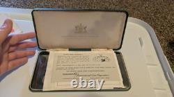 RARE 1971 Trinidad Tobago Proof Set From Franklin Mint SILVER Original Box COA