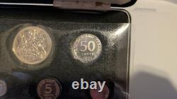 RARE 1971 Trinidad Tobago Proof Set From Franklin Mint SILVER Original Box COA
