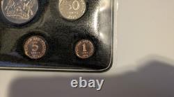 RARE 1971 Trinidad Tobago Proof Set From Franklin Mint SILVER Original Box COA