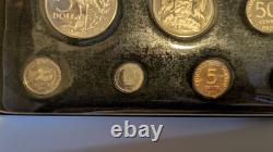 RARE 1971 Trinidad Tobago Proof Set From Franklin Mint SILVER Original Box COA