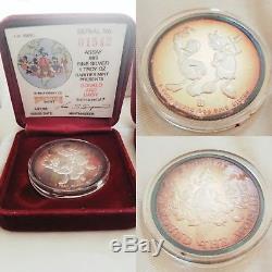 RARE Complete Set of 7 Disneyana Disney Around the World 1998 1oz. Silver Coins