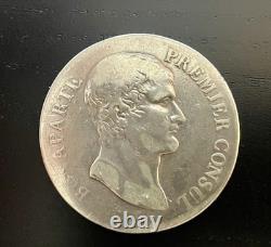 RARE -France AN XI 5 Francs Bonaparte Premier Consul Silver Coin KM#636 0.9 Fine