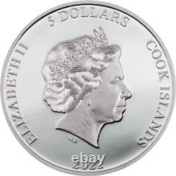 ROLLER Eclectic Nature Bird 1 Oz Silver Coin $5 Cook Islands 2022