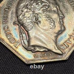 Rare 1840s France Silver Jeton Coin Louis Philippe Lille Insurance 1800s