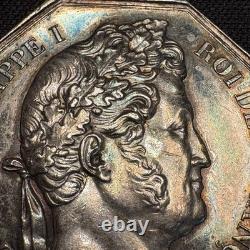 Rare 1840s France Silver Jeton Coin Louis Philippe Lille Insurance 1800s