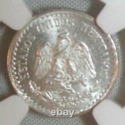 Rare 1919M Mexican 10 Centavos Silver Coin United States of Mexico NGC MS 64