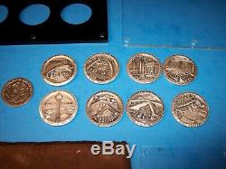 Rare 1962 Seattle Worlds Fair. 999 Silver Coin Set 8 Medals Plus Space Medal