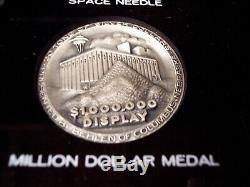 Rare 1962 Seattle Worlds Fair. 999 Silver Coin Set 8 Medals Plus Space Medal