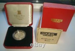 Rare 1988 Manx Airlines Isle Of Man Silver £2 Coin One Of Only 500 Worldwide