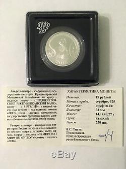 Rare 925 Silver Coin 2018 Fifa World Cup. Russia. 250 Pcs