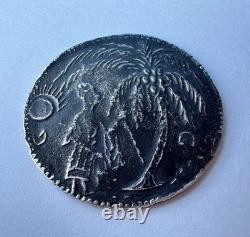 Rare French Protectorate Cambodian Silver Amulet Coin-M400+(1835-1904)