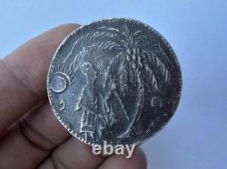 Rare French Protectorate Cambodian Silver Amulet Coin-M400+(1835-1904)