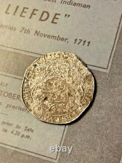 Rare Netherlands 1666 Overijssel Ducaton Silver Rider'De Liefde' Shipwreck 1711
