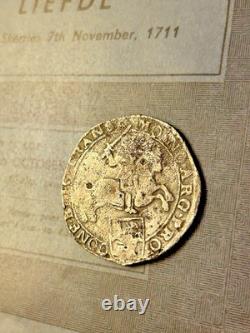 Rare Netherlands 1666 Overijssel Ducaton Silver Rider'De Liefde' Shipwreck 1711