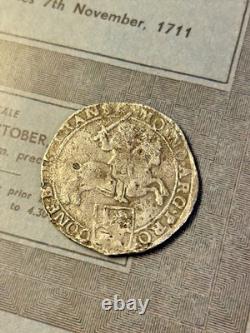 Rare Netherlands 1666 Overijssel Ducaton Silver Rider'De Liefde' Shipwreck 1711