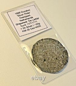 Rare Netherlands 1666 Overijssel Ducaton Silver Rider'De Liefde' Shipwreck 1711