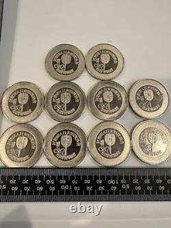 Rare Sumo Coins- Lot Of 10- Silver In Color