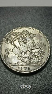 Rare silver coin 1 crown 1902 Britain