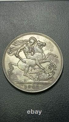 Rare silver coin 1 crown 1902 Britain