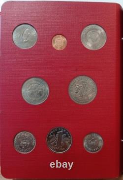 Red 1968 UN FAO Album Lot Of 45 World Coins Including Silver 5 Pages Complete