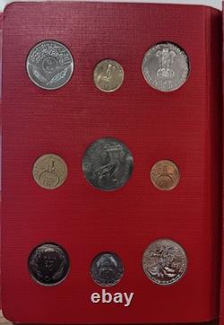Red 1968 UN FAO Album Lot Of 45 World Coins Including Silver 5 Pages Complete