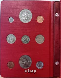 Red 1968 UN FAO Album Lot Of 45 World Coins Including Silver 5 Pages Complete