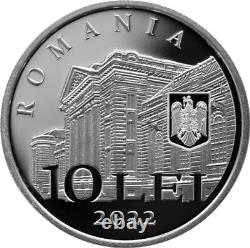 Romania 10 lei silver 31.1 g Ana Aslan 125 years UNC proof coin BNR 2022