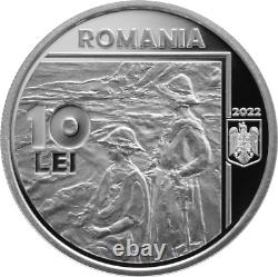 Romania 10 lei silver proof coin Gheorghe Petrascu 150 year anniversary BNR 2022