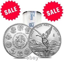 SALE? Roll of 25 2022 1 oz Mexican Silver Libertad Coin. 999 Fine BU (Tube)