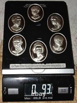 SET of (6) 1972 Royal Family SILVER Cameo PROOF COLLECTIONNEW withCOA9.3 OZ TW