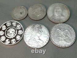 SILVER COIN LOTS SOME OLD WORLD COINS 1780! To 2016! 6 SILVER COLLECTIBLES