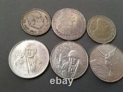 SILVER COIN LOTS SOME OLD WORLD COINS 1807! To 2014! 6 SILVER COLLECTIBLES