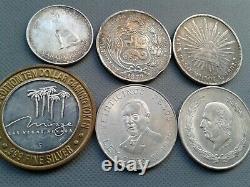 SILVER COIN LOTS SOME OLD WORLD COINS 1870! To 1980! 6 SILVER COLLECTIBLES
