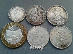 SILVER COIN LOTS SOME OLD WORLD COINS 1870! To 1980! 6 SILVER COLLECTIBLES