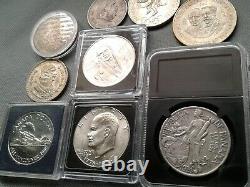 SILVER COIN LOTS SOME OLD WORLD COINS 1931! To 1986! 9 SILVER COLLECTIBLES