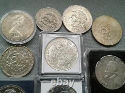 SILVER COIN LOTS SOME OLD WORLD COINS 1931! To 1986! 9 SILVER COLLECTIBLES