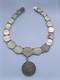 Silver Pendant With 18 Rare Coins 1820 -1882 Usa, Italy, Spain, Weight 95 Grams
