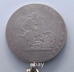 SILVER PENDANT WITH 18 RARE COINS 1820 -1882 USA, ITALY, SPAIN, weight 95 grams