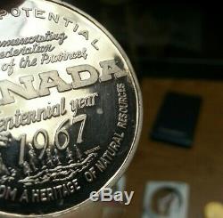 SILVER Toronto Coin Club Canada Centennial 1867 1967 Medal Edge number 3! 50g