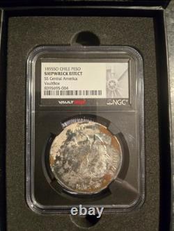 SS Central America 1855-SO Chile SILVER 50 Centavos NGC Shipwreck Effect-75184R