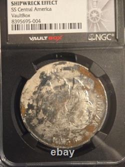 SS Central America 1855-SO Chile SILVER 50 Centavos NGC Shipwreck Effect-75184R