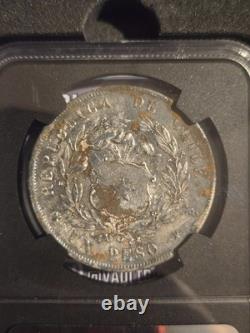 SS Central America 1855-SO Chile SILVER 50 Centavos NGC Shipwreck Effect-75184R