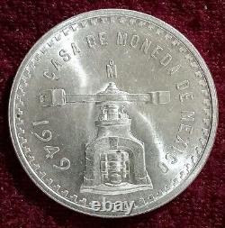 Scarse Lovely Gem Bu 1949 Mexico Onza. 925 Sterling 1 Oz Pure Silver, Brilliant
