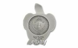 Sea Turtle 2017 Silver Coin $10 Ngc Ms 69 Antiqued Er