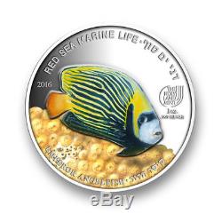 Sea world red sea 2016 Emperor Angelfish 1oz. 999 Silver Coin Holy Land